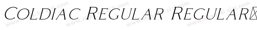 Coldiac Regular Regular字体转换
